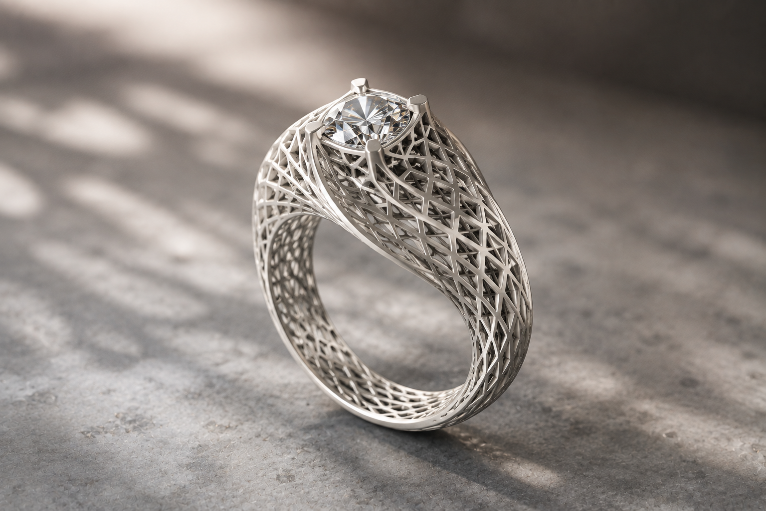 15 Coolest 3D Printed Jewelry Designs 6 Parametric 3D Printed Ring 15 Coolest 3D Printed Jewelry Designs - 6