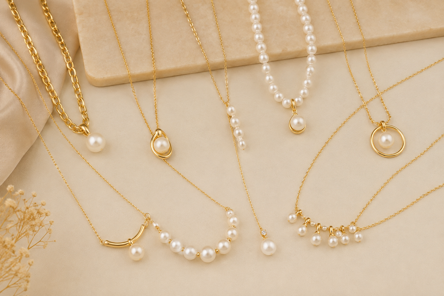 Top 16 Pearl Gold Necklace Designs 3 Pearl Gold Necklace Designs Top 16 Pearl Gold Necklace Designs - 3