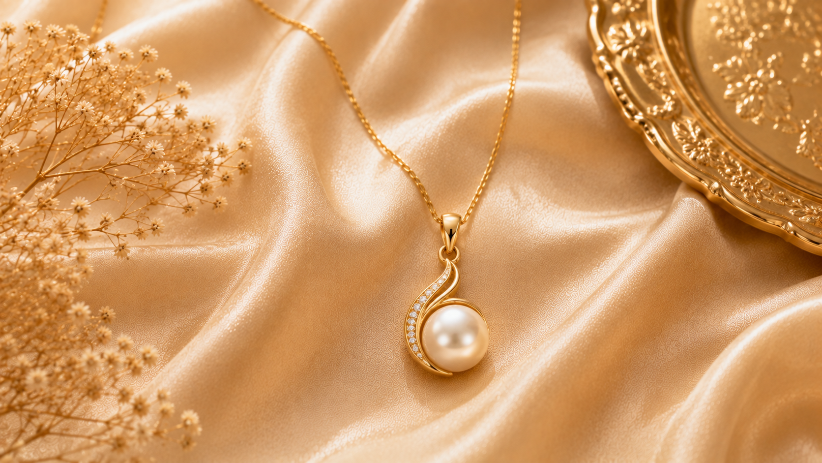 The 17 Most Popular Gold Pendant Designs For Women 17 Pearl Gold Pendant The 17 Most Popular Gold Pendant Designs For Women - 16