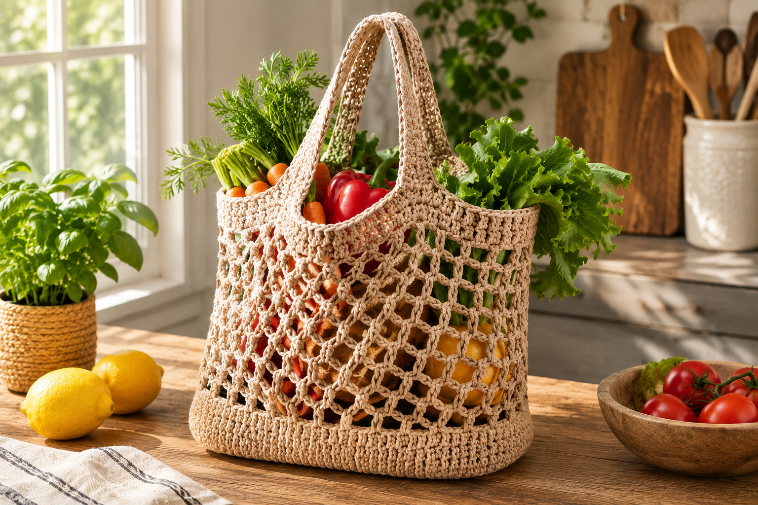 Stunning Crochet Patterns To Decorate Your Home & Make Accessories 16 Reusable Crochet Market Bag Stunning Crochet Patterns To Decorate Your Home & Make Accessories - 16 crochet patterns