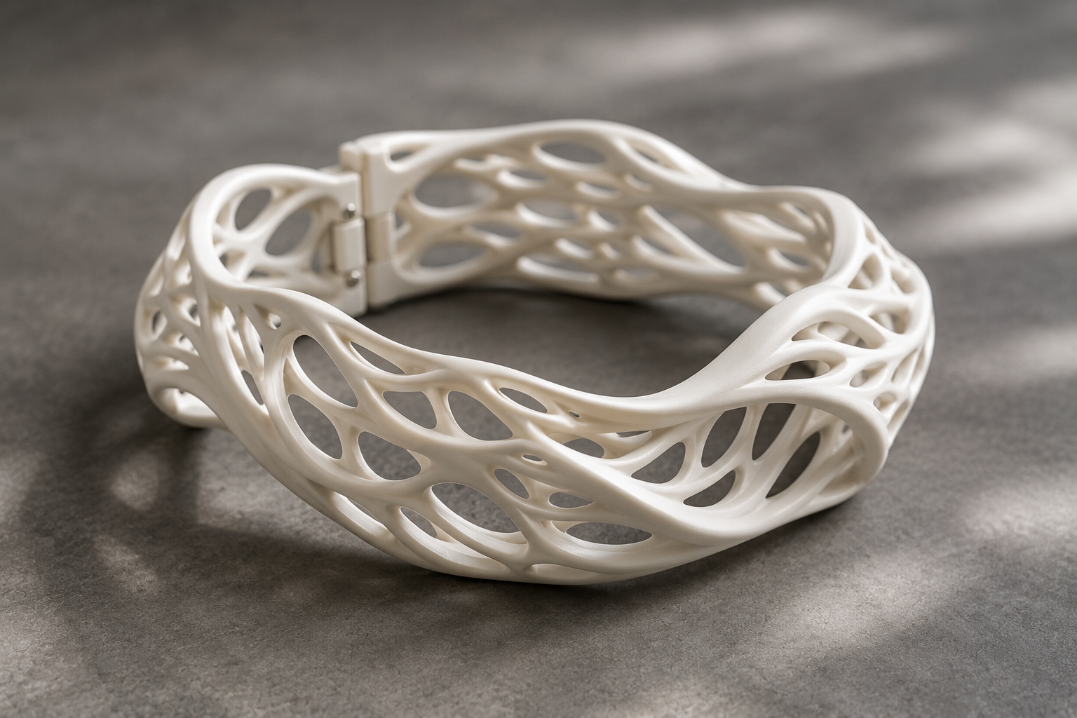 15 Coolest 3D Printed Jewelry Designs 8 Sculptural 3D Printed Bracelet 15 Coolest 3D Printed Jewelry Designs - 8