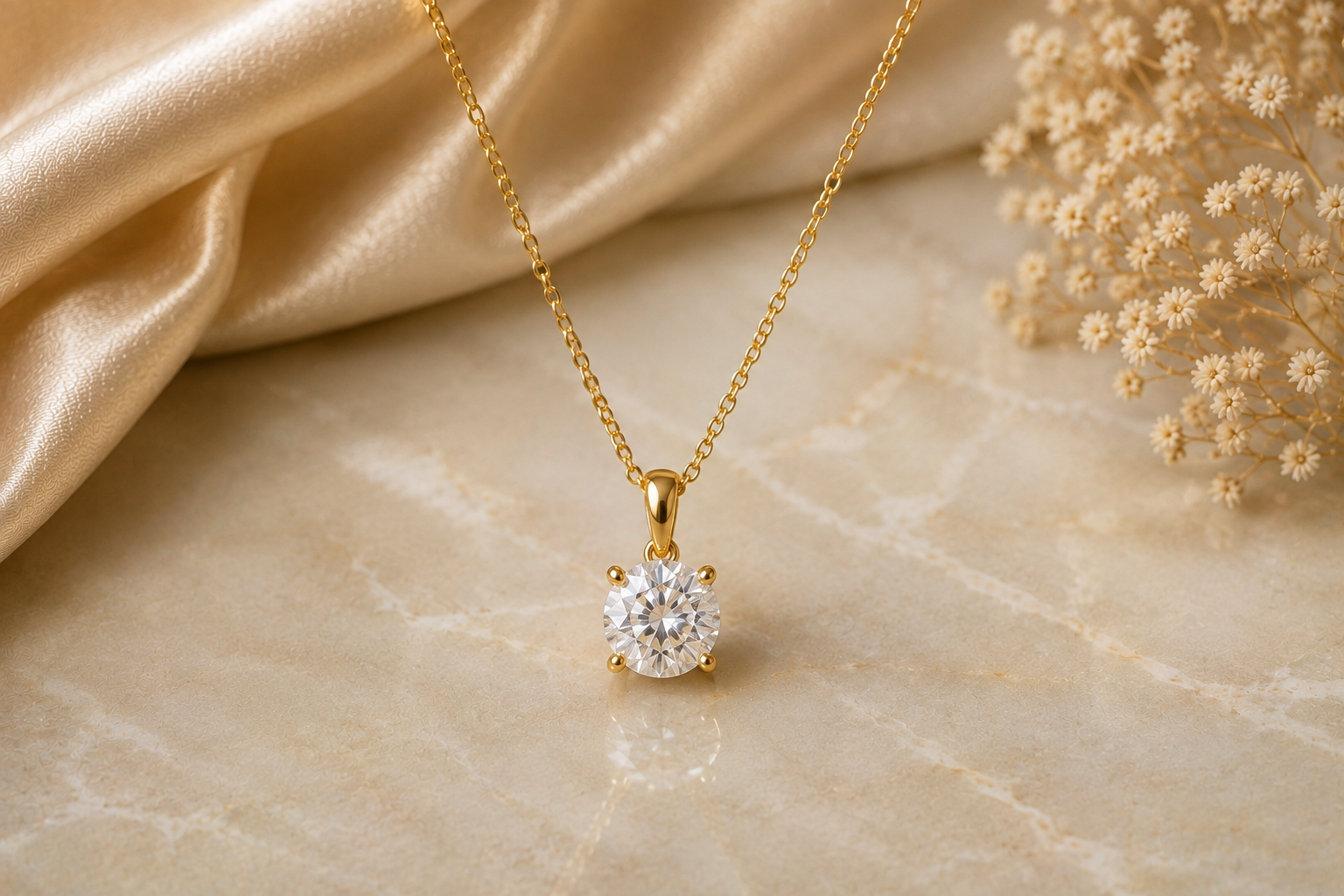 The 17 Most Popular Gold Pendant Designs For Women 6 Solitaire Diamond Gold Pendant The 17 Most Popular Gold Pendant Designs For Women - 5