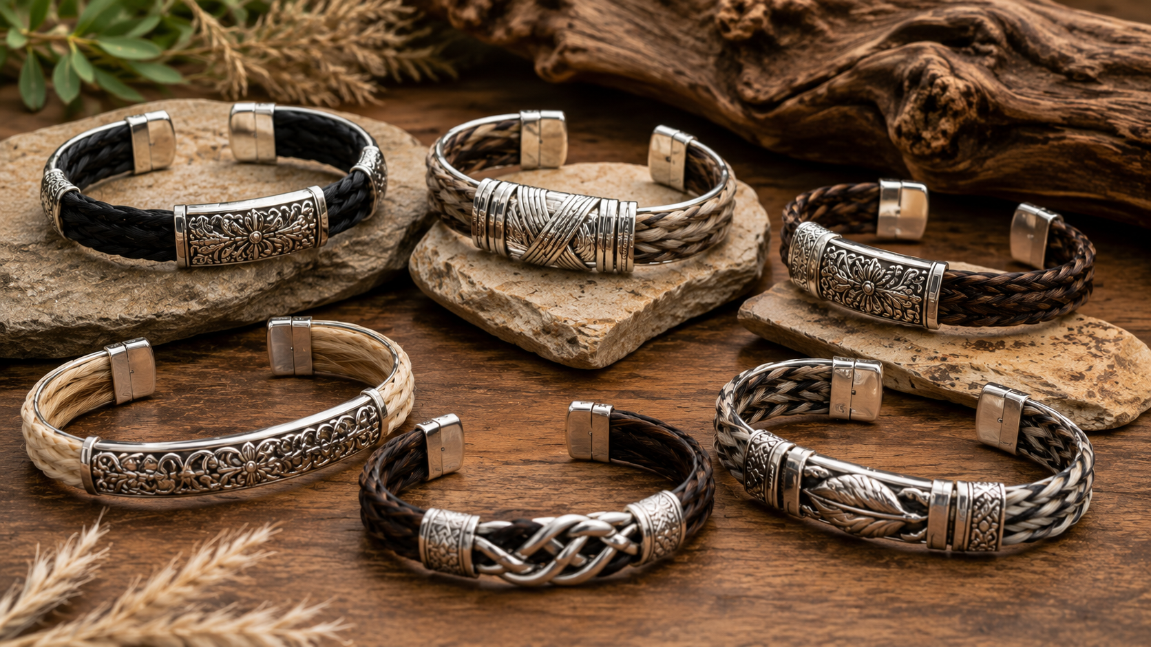 The 12 Most Popular Horse Hair Jewelry Designs 6 Sterling Silver Horse Hair Cuff Bracelets The 12 Most Popular Horse Hair Jewelry Designs - 6