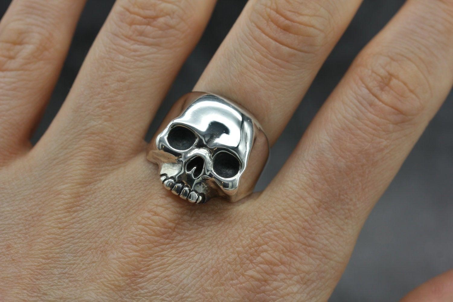 Sterling Silver Skull Ring 15 Awesome Mens Sterling Silver Rings - 5