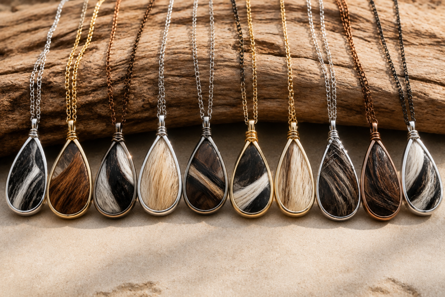 The 12 Most Popular Horse Hair Jewelry Designs 9 Teardrop Horse Hair Necklaces The 12 Most Popular Horse Hair Jewelry Designs - 9