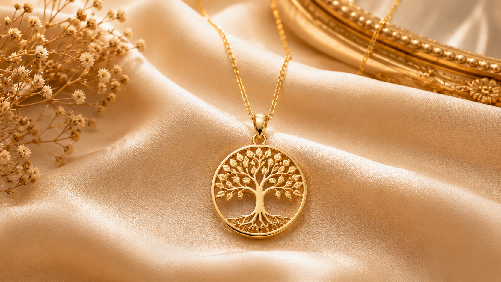 The 17 Most Popular Gold Pendant Designs For Women 8 Tree of Life Gold Pendant The 17 Most Popular Gold Pendant Designs For Women - 7