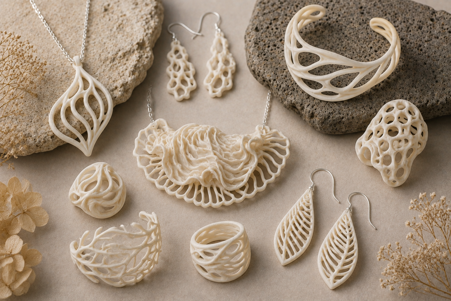 15 Coolest 3D Printed Jewelry Designs 19 Wearable 3D Printed Art Jewelry 15 Coolest 3D Printed Jewelry Designs - 19