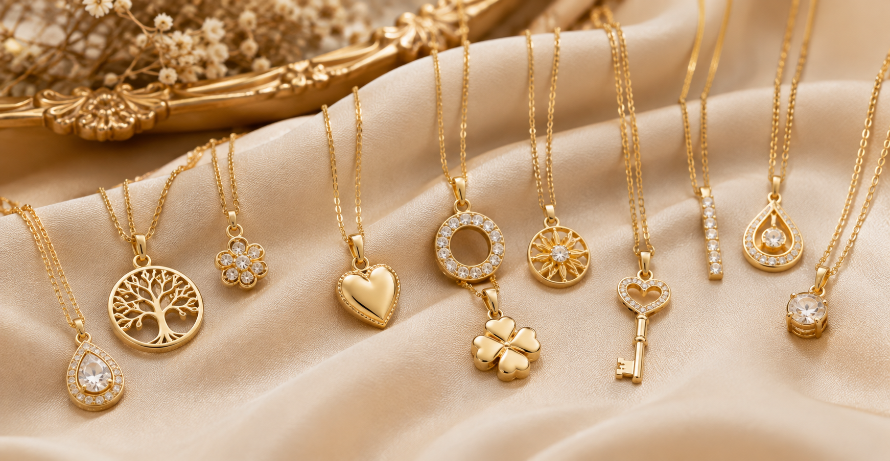 The 17 Most Popular Gold Pendant Designs For Women 3 What Makes Gold Pendant Necklaces So Popular The 17 Most Popular Gold Pendant Designs For Women - 2