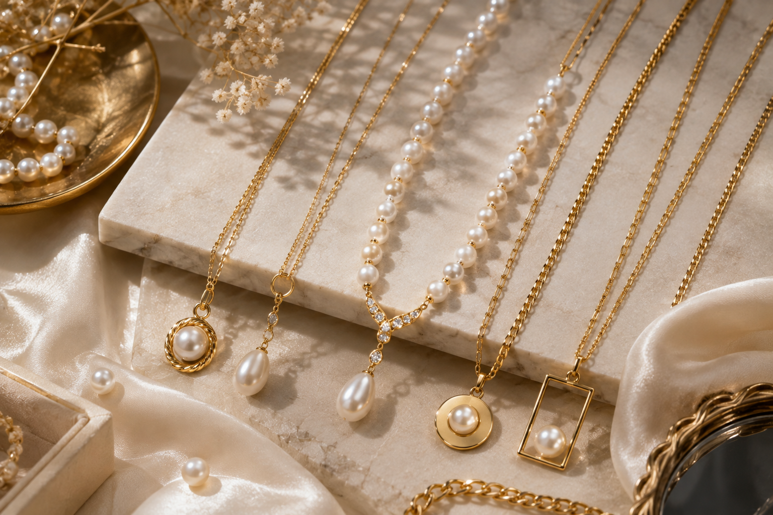 Top 16 Pearl Gold Necklace Designs 2 What Makes Pearl Gold Necklaces So Special Top 16 Pearl Gold Necklace Designs - 2