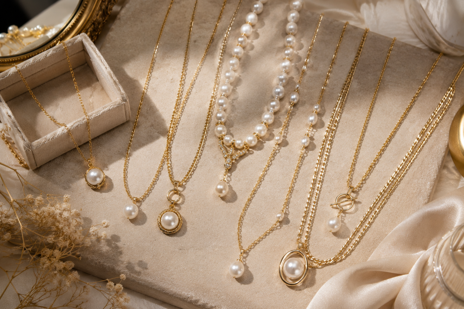 Top 16 Pearl Gold Necklace Designs 1 Why Pearl Gold Necklaces Remain Timeless Jewelry Essentials Top 16 Pearl Gold Necklace Designs - 1