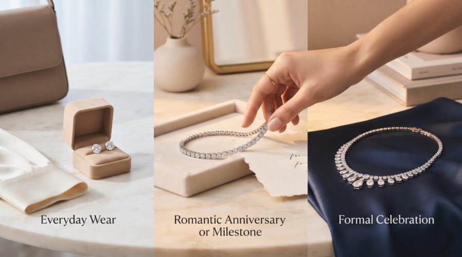 Diamond Jewelry Gifts for Her: Earrings, Bracelets and Necklaces that Suit Every Style 7 Choosing Diamond Jewelry for Different Occasions Diamond Jewelry Gifts for Her: Earrings, Bracelets and Necklaces that Suit Every Style - 6 Diamond Jewelry Gifts for Her