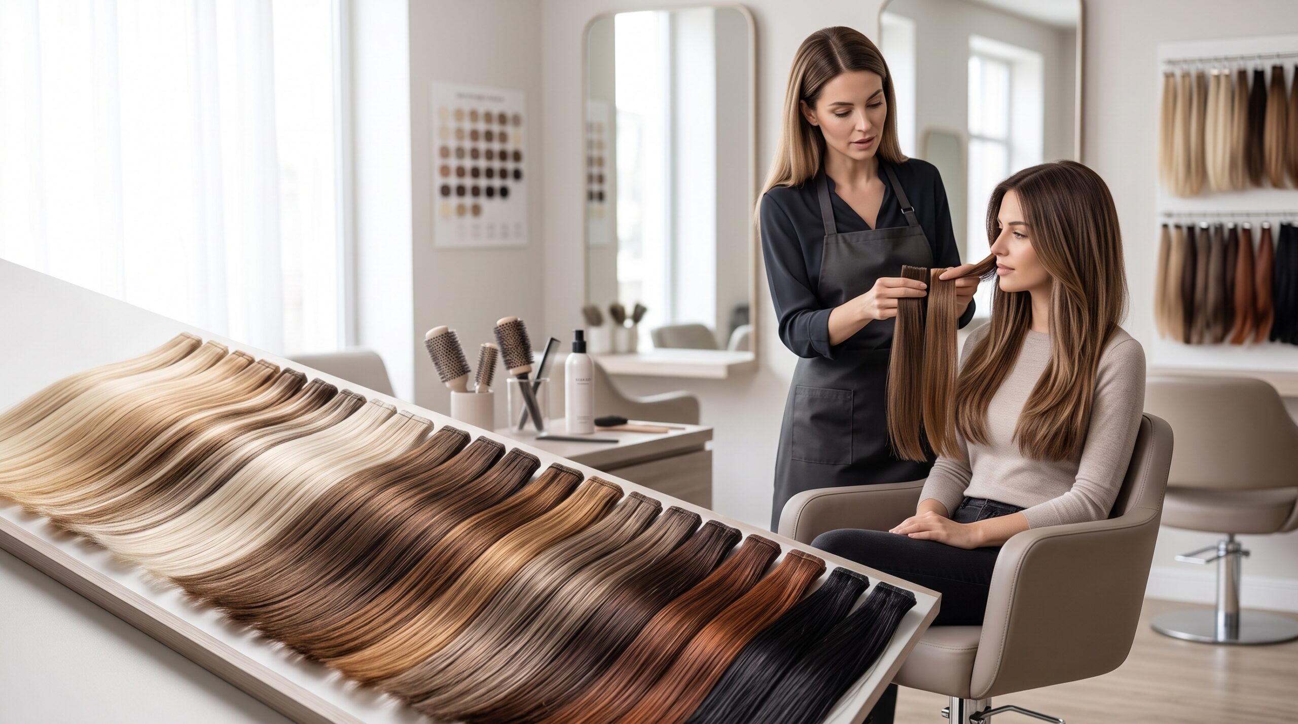 Essential Tape Hair Extensions Tips for a Natural Look and Easy Care 3 Choosing the Right Length Colour and Density scaled Essential Tape Hair Extensions Tips for a Natural Look and Easy Care - 3