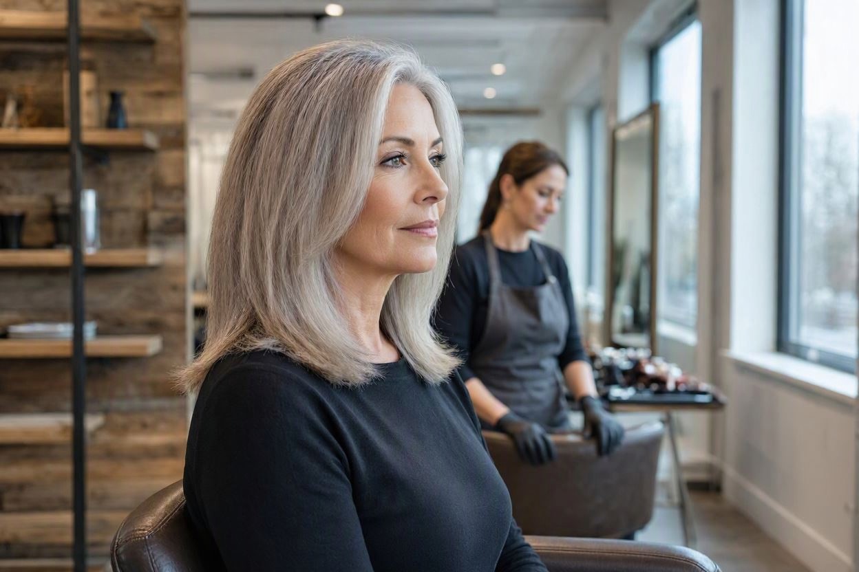 10 Hottest Hair Color Trends to Cover Gray Hair 3 Cool Ash Blonde for Seamless Gray Coverage 10 Hottest Hair Color Trends to Cover Gray Hair - 3