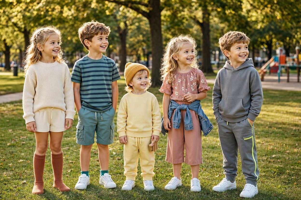 Children's Fashion Trends for Girls and Boys 6 Coordinated Matching Set Children's Fashion Trends for Girls and Boys - 6