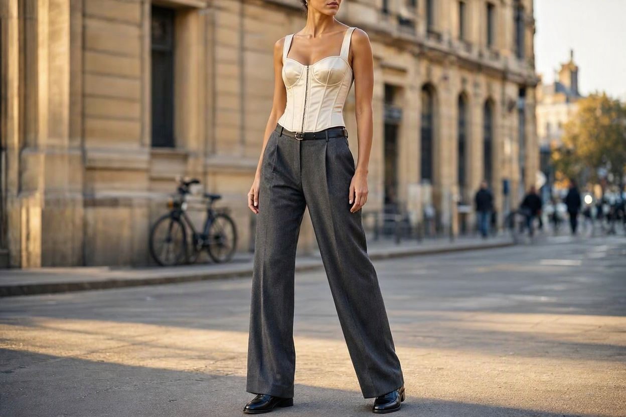 12 Hottest Adorable Party Outfit Ideas 9 Corset Top With Wide Leg Pants 12 Hottest Adorable Party Outfit Ideas - 9 party outfit ideas
