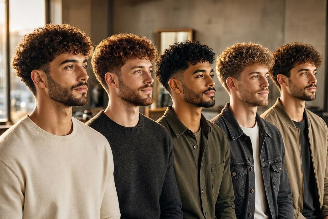 Curly Top with Tapered Sides for Natural Texture 1 10 Hairstyles Will Suit Men with Oval Faces - 11