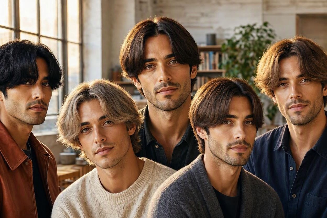 Curtain Hairstyle for a Relaxed 90s Inspired Look 1 10 Hairstyles Will Suit Men with Oval Faces - 9