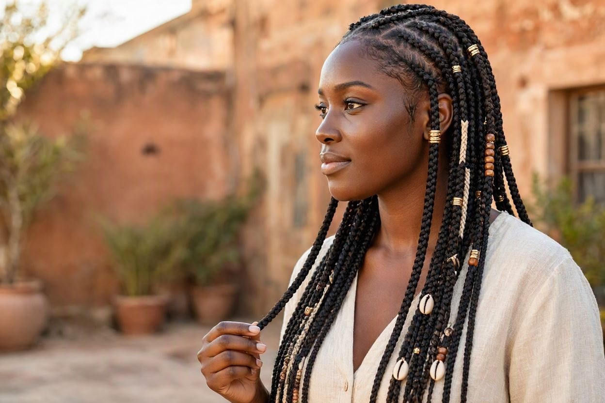 Fulani Inspired Braids with Decorative Details Top 10 Cutest Hairstyles for Black Girls - 8 cute hairstyles for black girls