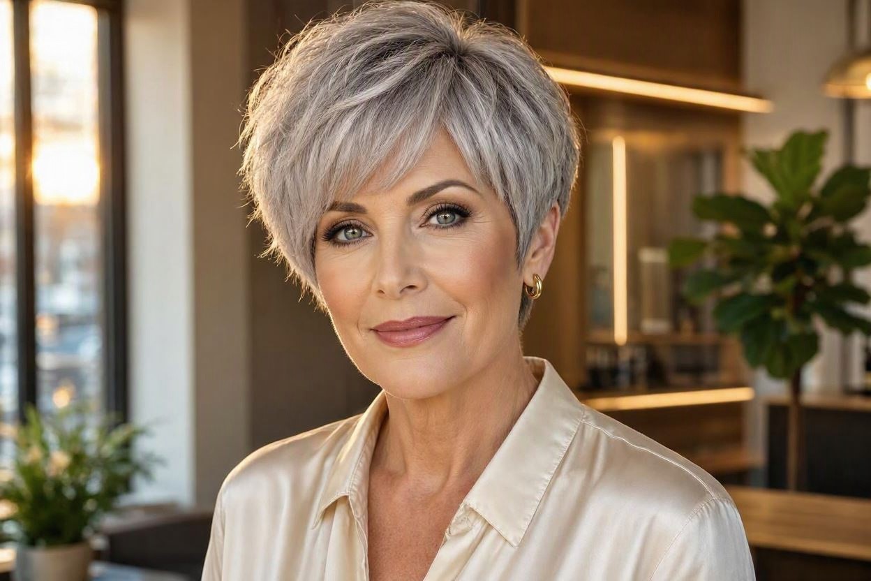 Gray 15 Beautiful Gray Hairstyles that Suit All Women Over 50 - 12