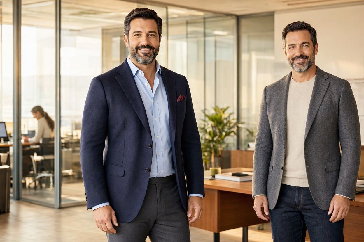 10 Fashion Tips for Plus-Size Men to Wear in Office 3 Invest in a Structured Blazer or Sport Coat 10 Fashion Tips for Plus-Size Men to Wear in Office - 3