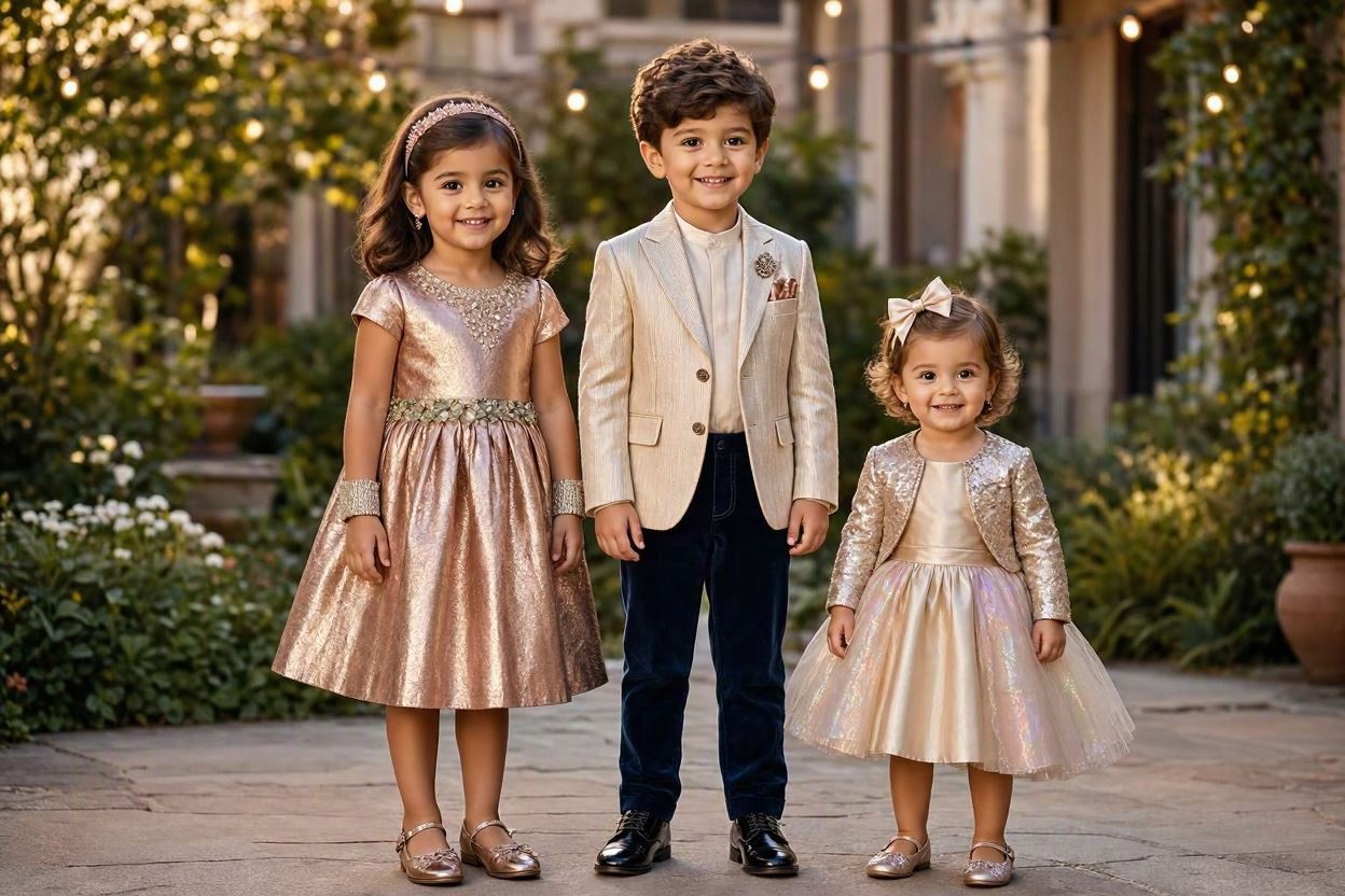 Children's Fashion Trends for Girls and Boys 15 Metallic Shimmer and Special Occasion Details Children's Fashion Trends for Girls and Boys - 15