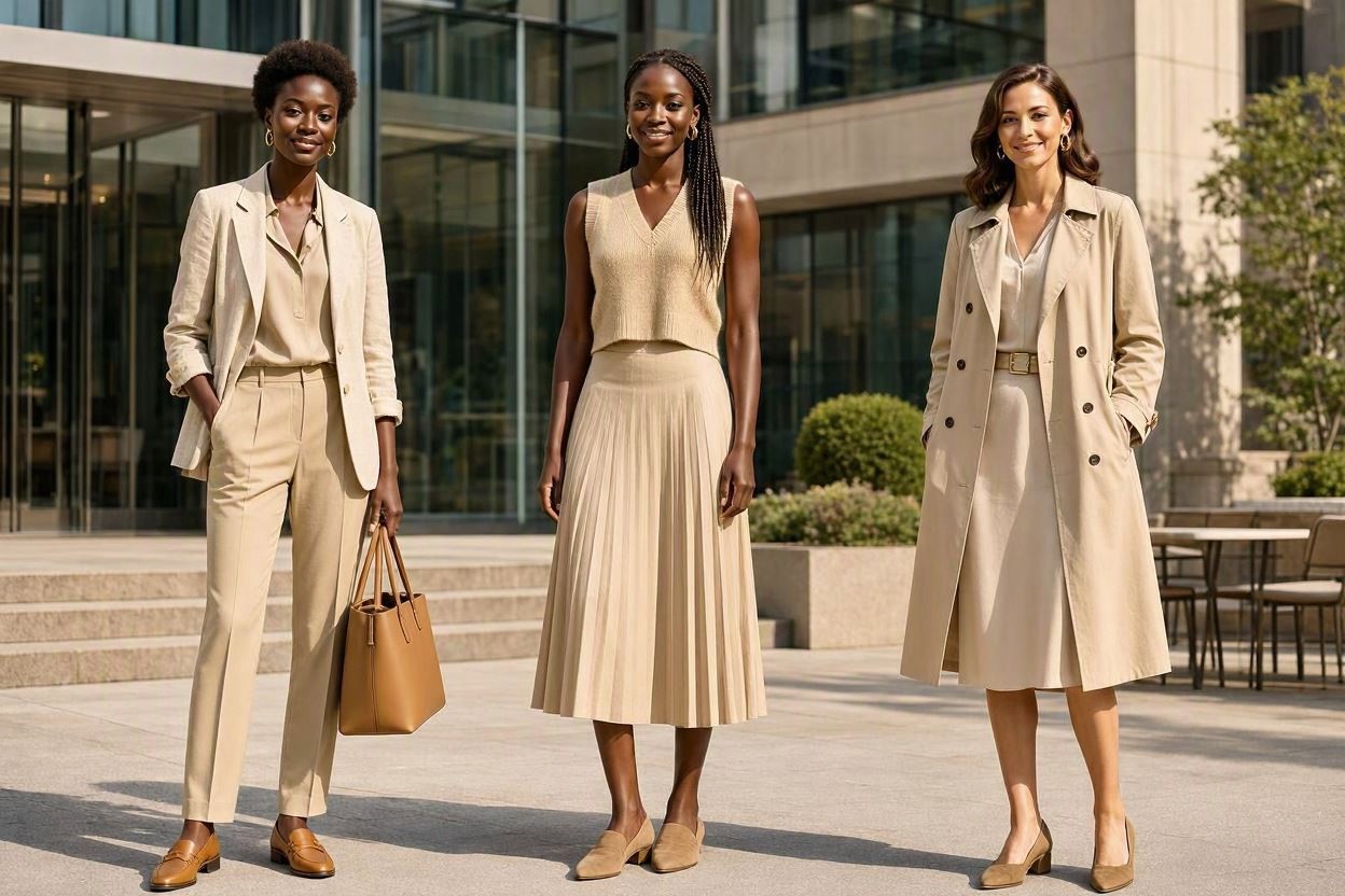 15 Stylish Work Outfit Ideas for Spring & Summer 12 Monochromatic Beige Work Outfit 15 Stylish Work Outfit Ideas for Spring & Summer - 12