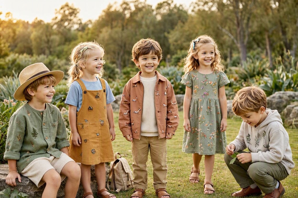 Children's Fashion Trends for Girls and Boys 12 Nature Inspired Colors and Prints Children's Fashion Trends for Girls and Boys - 12