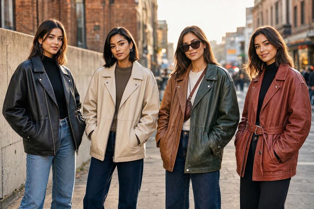 Oversized Leather Jackets for Relaxed Street Style 10 Most Stylish Leather Jacket Trends for Women - 5 leather jackets