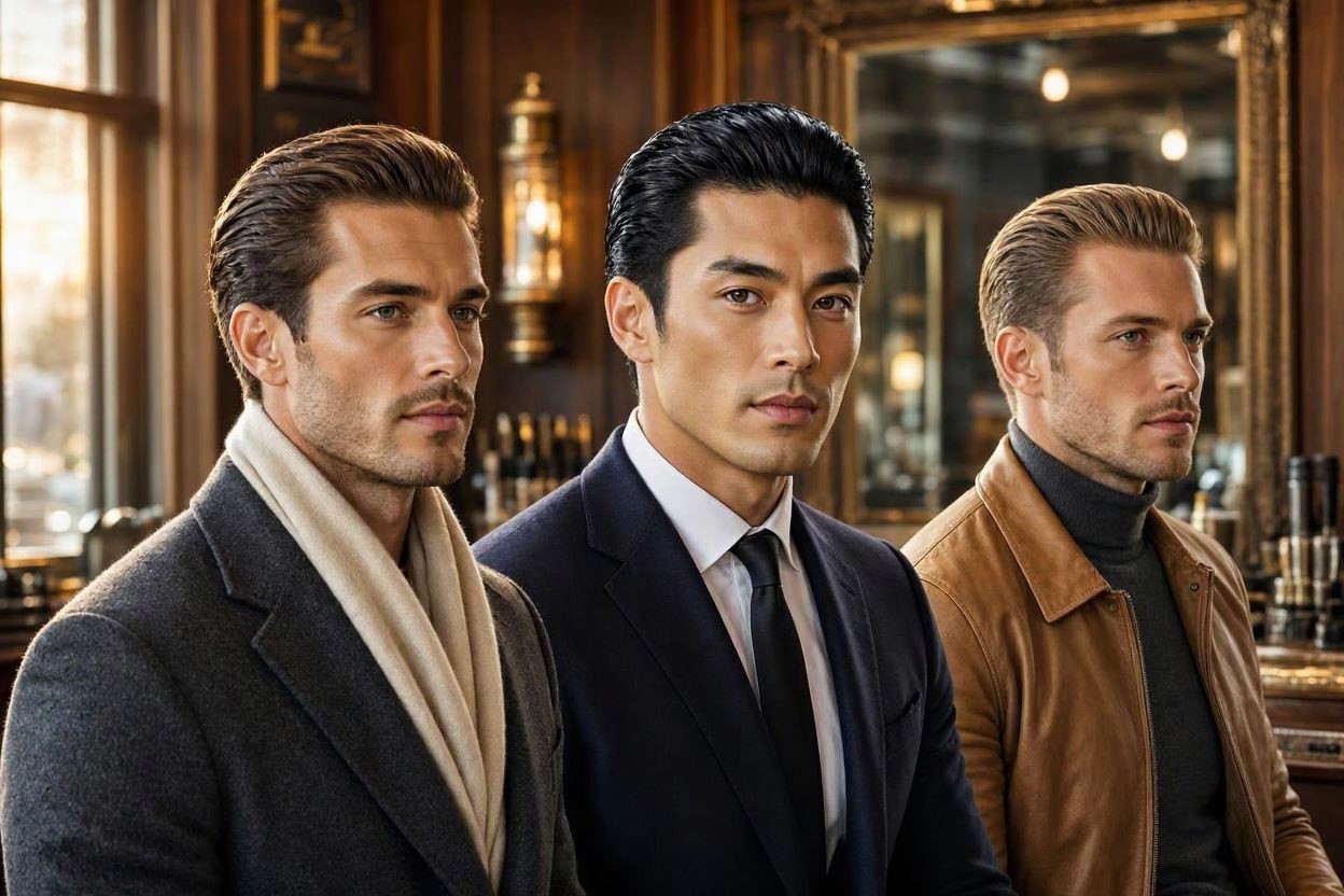 Slick Back for a Sophisticated Appearance 1 10 Hairstyles Will Suit Men with Oval Faces - 10