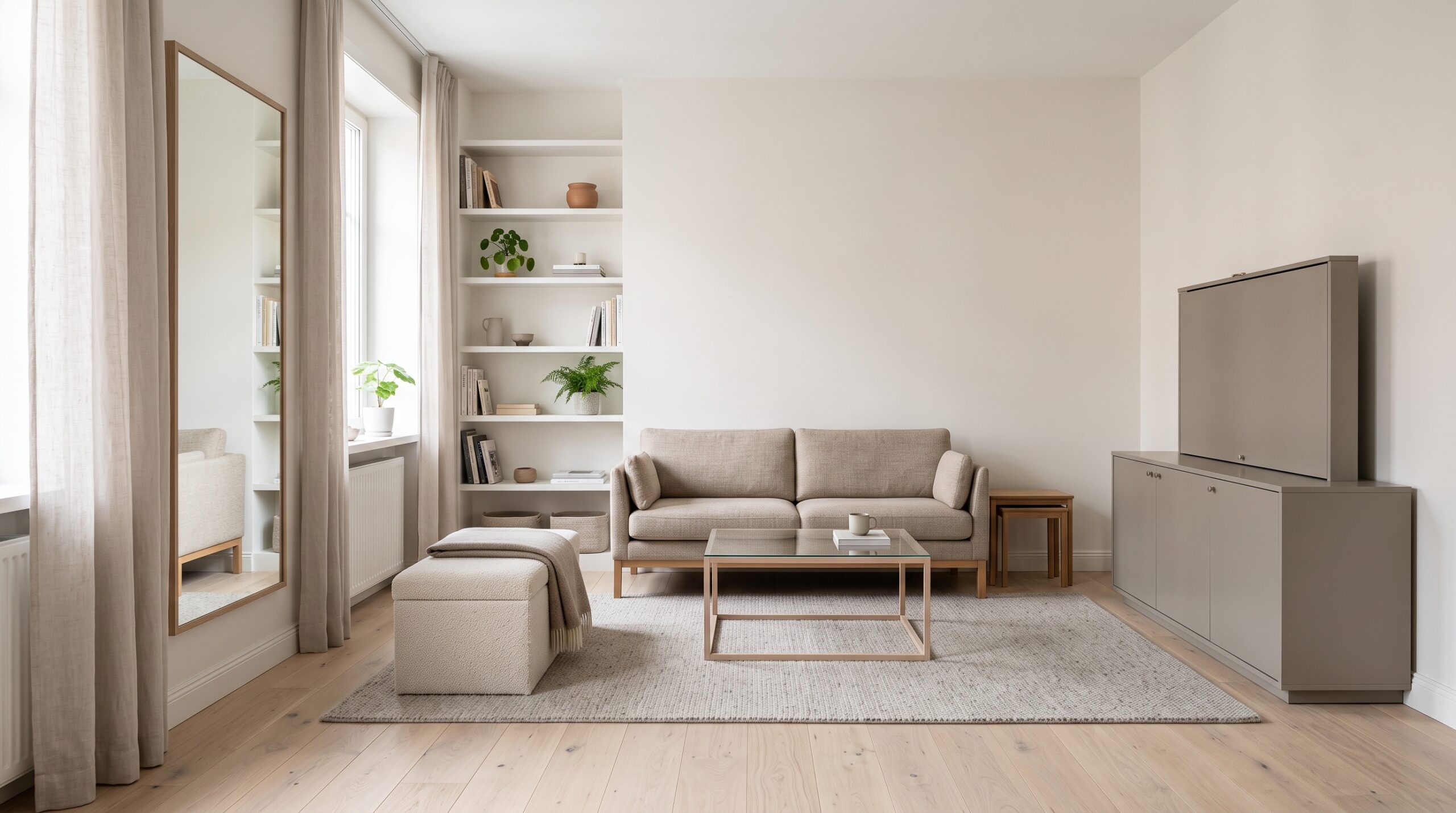 8 Space-Saving Living Room Ideas for Small Apartments 1 Small Living Room That Feels Bigger scaled 8 Space-Saving Living Room Ideas for Small Apartments - Interiors 1