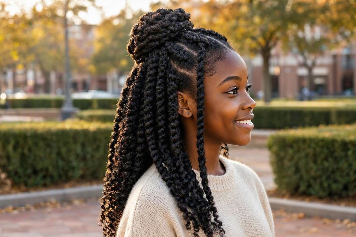 Twisted Half Up Half Down Hairstyle Top 10 Cutest Hairstyles for Black Girls - 10 cute hairstyles for black girls