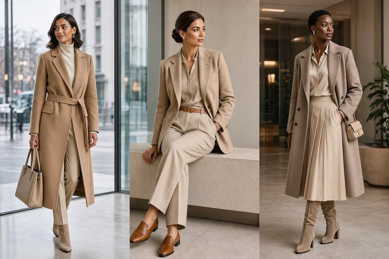15 Elegant Work Outfit Ideas for Fall & Winter 7 Monochromatic Beige Workwear 15 Elegant Work Outfit Ideas for Fall & Winter - 7