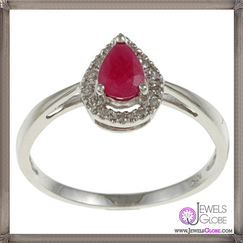 10k-White-Gold-Genuine-Ruby-and-Diamond-Ring 32+ Most Elegant Genuine Ruby Rings For Women