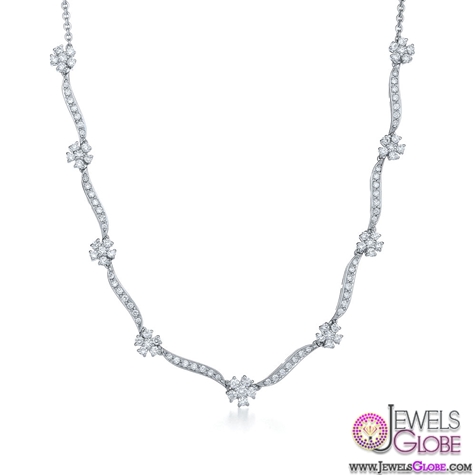 18K white gold Diamond necklace from Whisper Collection