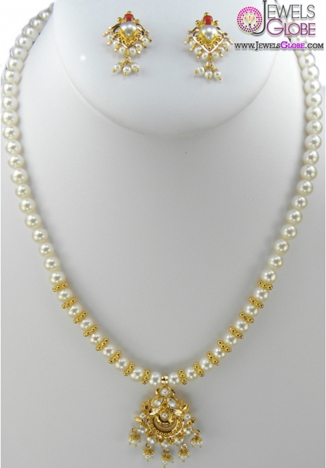 22 Karat Gold Pearl Necklace