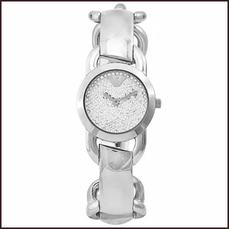 Armani ladies Quartz Crystal Dial Stainless Steel Watch