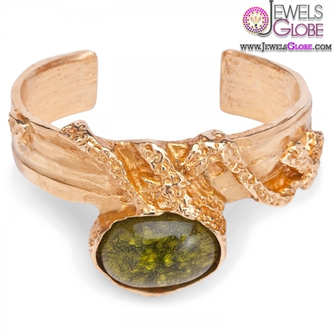 Arty gold plated and enamel cuff bracelet