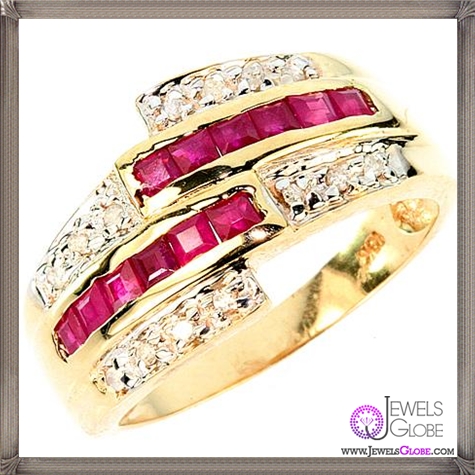 BIG-10KT-gold-real-diamond-and-ruby-ring-WOW 32+ Most Elegant Genuine Ruby Rings For Women