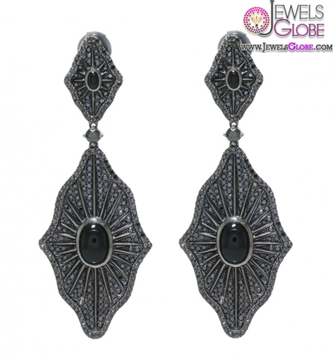 Black-Diamond-Drop-Earrings Latest Fashion Black Diamond Earrings For Women