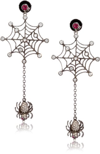 Borgioni Spider and Web Dangle Earrings