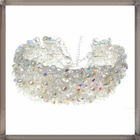 Bridal-bracelet-or-wedding-bracelet-Freshwater-pearls 28+ Most Amazing Pearl Bracelets For Brides