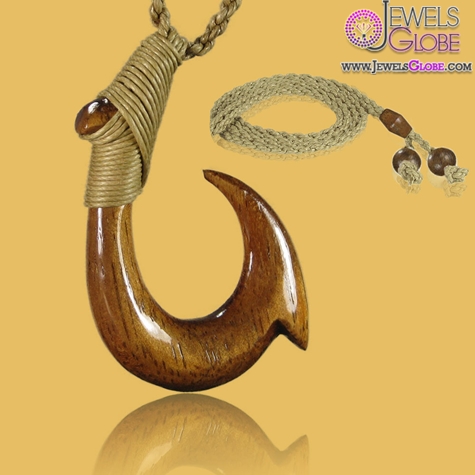Carved-Hawaiian-Koa-Wood-Fish-Hook-Necklace The 20 Most Stylish Hawaiian Necklaces For Women