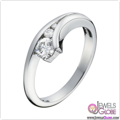 Christopher 3 stone white gold engagement rings