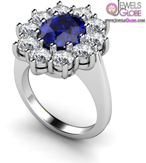 Dark Blue Sapphire Engagement Rings