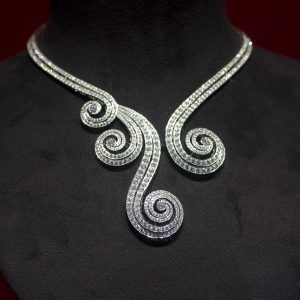Spiral expensive Diamond Necklaces