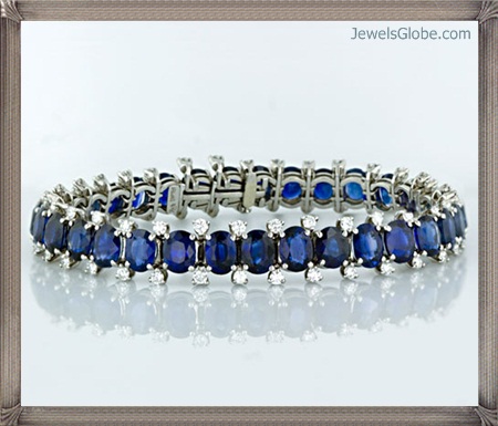 Fancy Blue Diamond Bracelet Stylish Design