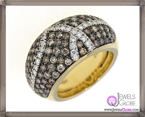 Fantasia-Ring.-Roberto-Coin-18k-Yellow-Gold-Cognac-Diamond 23 Best Roberto Coin Rings Designs