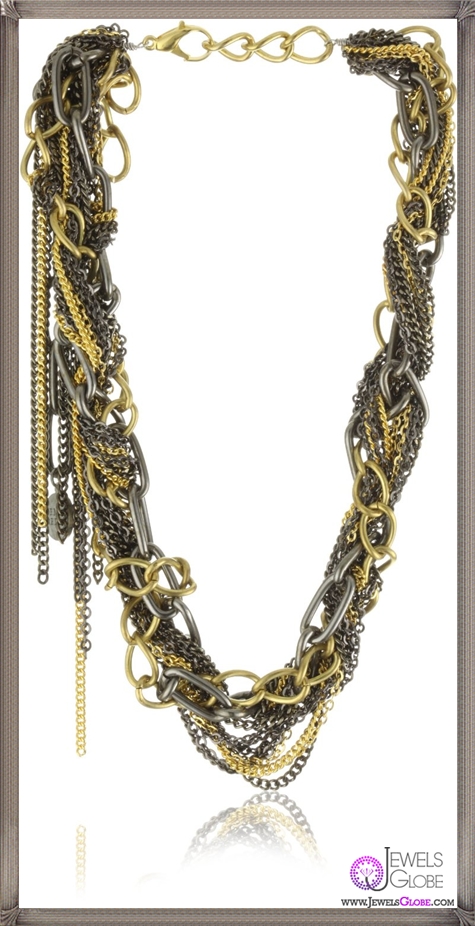 Gemma Redux Gold and Gunmetal Libby Necklace
