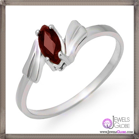 Genuine-0.32-ctw-Ladies-Ruby-Ring-10K-White-Gold 32+ Most Elegant Genuine Ruby Rings For Women