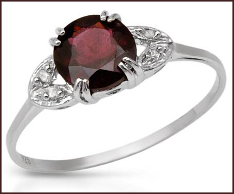 Genuine-Diamonds-and-Rhodolite-Garnet-Designed-in-925-Sterling-silver-ring Hottest Sterling Silver Rings For Women